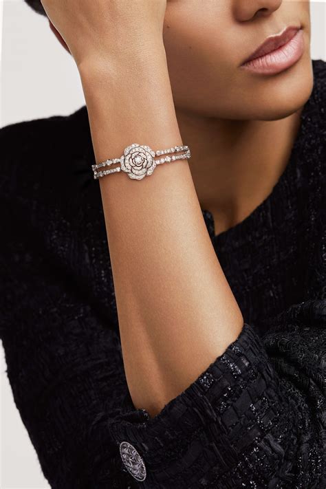 bravelet chanel|Chanel bracelet with diamonds.